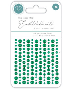 Craft Consortium Adhesive Dew Drops Green (CEDROP006) (OUTLET)