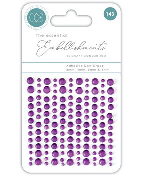 Craft Consortium Adhesive Dew Drops Purple (CEDROP007) (OUTLET)