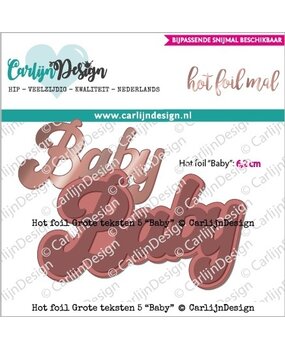 CarlijnDesign Hot Foil Grote Teksten 5 Baby (CDHF-0017) (OUTLET)