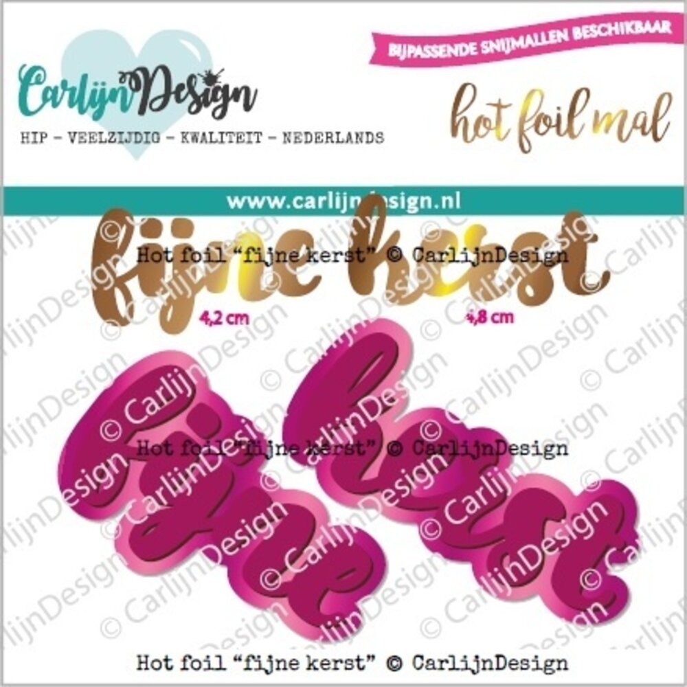 CarlijnDesign Hot Foil Fijne Kerst (CDHF-0043) (OUTLET)