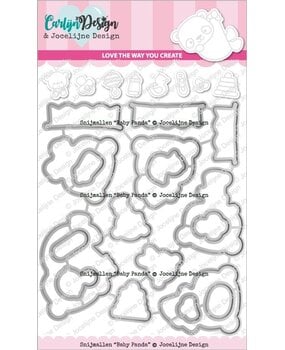 CarlijnDesign Snijmallen Baby Panda (CDJD-0025) (OUTLET)