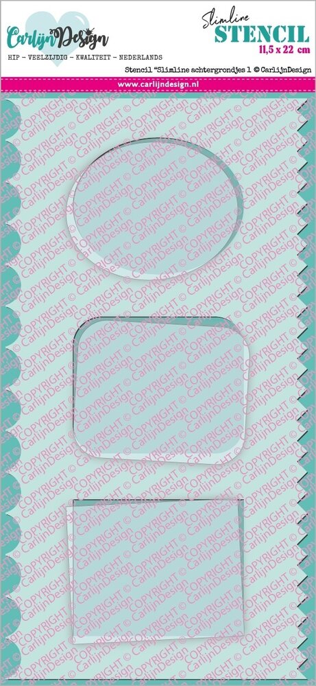 CarlijnDesign Stencil Slimline Achtergrondjes 1 (CDSC-0013) (OUTLET)