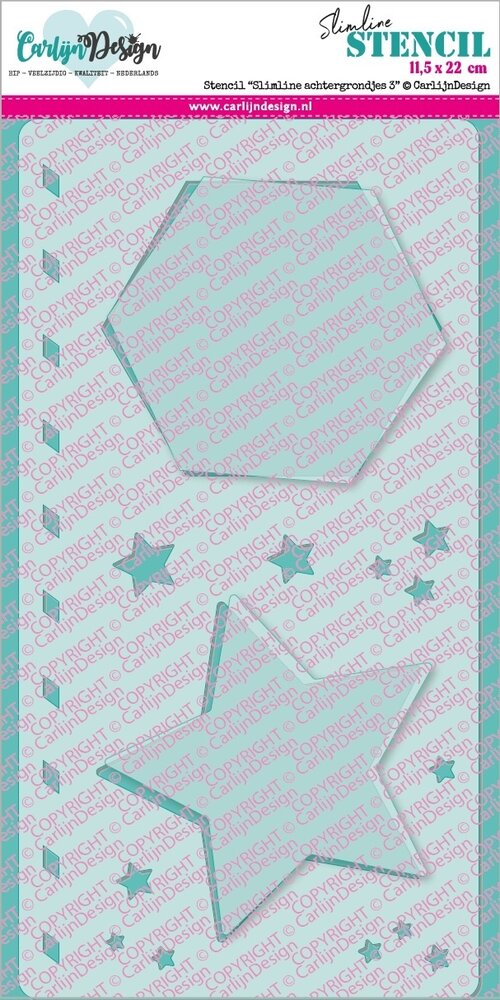 CarlijnDesign Stencil Slimline Achtergrondjes 3 (CDSC-0021) (OUTLET)