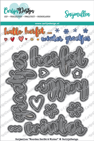 CarlijnDesign Snijmallen Woorden Herfst & Winter (CDSN-0031) (OUTLET)