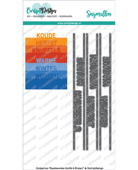 CarlijnDesign Snijmallen Randwoorden Herfst & Winter (CDSN-0034) (OUTLET)