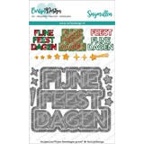 CarlijnDesign Snijmallen Fijne Feestdagen Groot (CDSN-0065) (OUTLET)