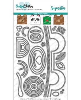 CarlijnDesign Snijmallen Knuffelkaart Beer Panda Kikker (CDSN-0069) (OUTLET)