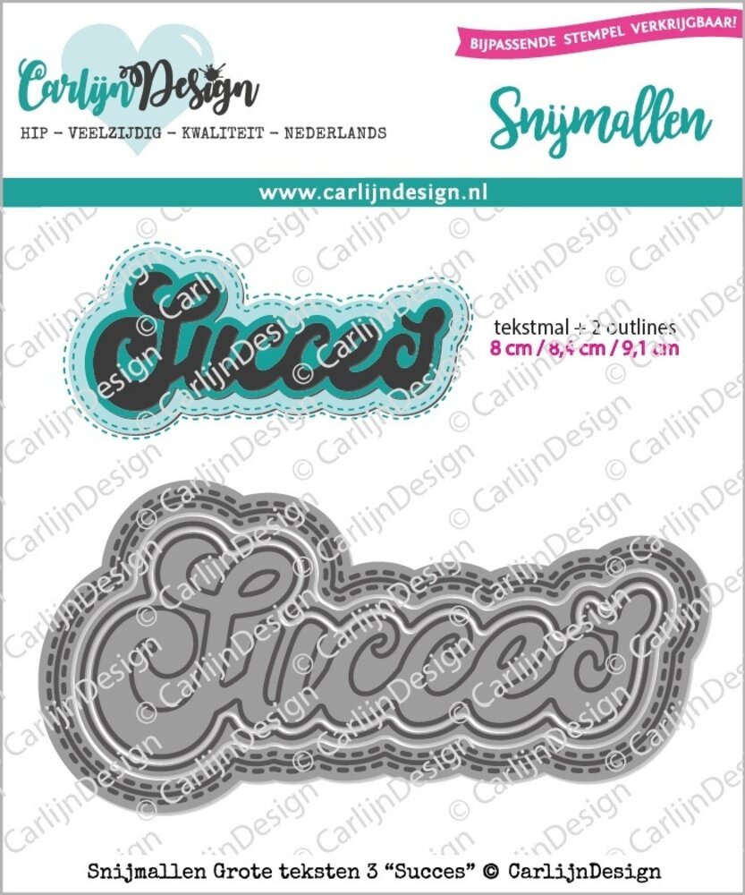 CarlijnDesign Snijmallen Grote Teksten 3 Succes (CDSN-0074) (OUTLET)