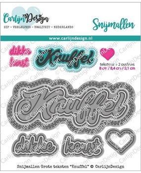 CarlijnDesign Snijmallen Grote Teksten Knuffel (CDSN-0077) (OUTLET)