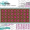CarlijnDesign Snijmallen DL Slimline Kaart 4 Chocolade Alfabet (CDSN-0082) (OUTLET)
