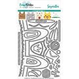 CarlijnDesign Snijmallen Knuffelkaart Konijn Lama (CDSN-0093) (OUTLET)