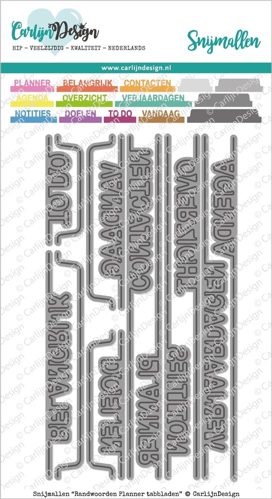 CarlijnDesign Snijmallen Randwoorden Planner Tabbladen (CDSN-0095) (OUTLET) CarlijnDesign Snijmallen Randwoorden Planner Tabbladen (CDSN-0095) (OUTLET)