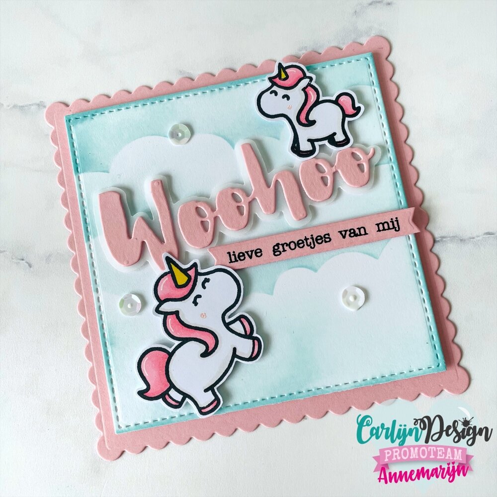 CarlijnDesign Snijmallen Woohoo Yeah (CDSN-0118) (OUTLET)