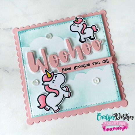 CarlijnDesign Snijmallen Woohoo Yeah (CDSN-0118) (OUTLET)