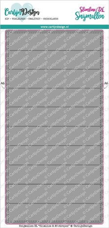 CarlijnDesign Snijmallen DL Slimline & A6 strepen (CDSN-0121) (OUTLET) CarlijnDesign Snijmallen DL Slimline & A6 strepen (CDSN-0121) (OUTLET)