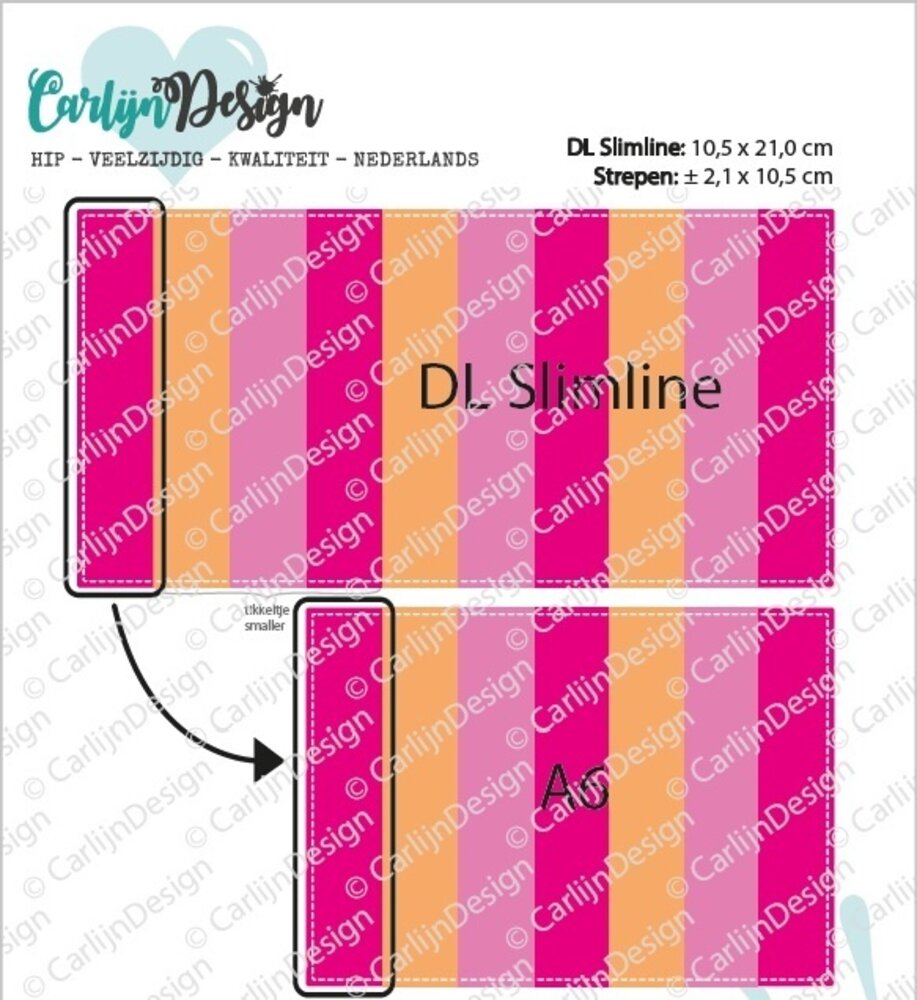CarlijnDesign Snijmallen DL Slimline & A6 strepen (CDSN-0121) (OUTLET) CarlijnDesign Snijmallen DL Slimline & A6 strepen (CDSN-0121) (OUTLET)