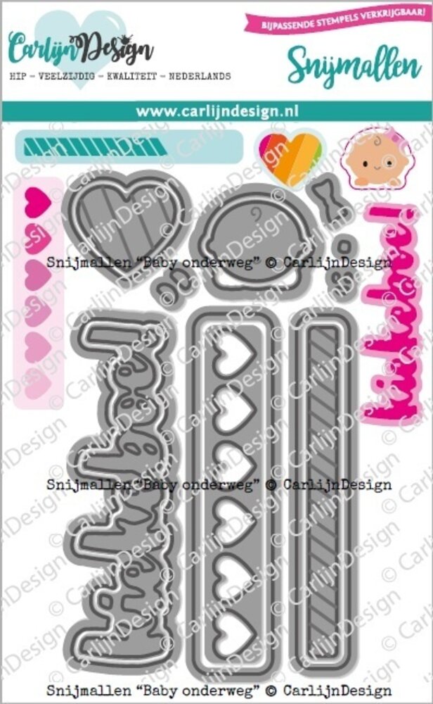 CarlijnDesign Snijmallen Baby Onderweg (CDSN-0153) (OUTLET)