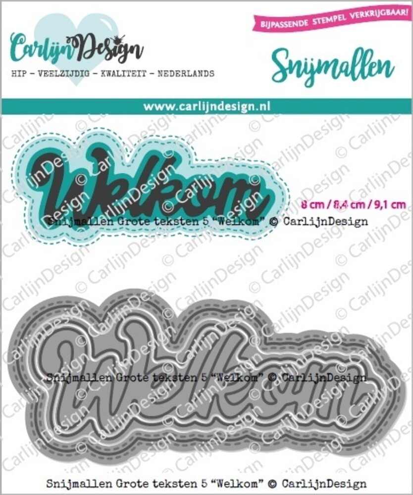 CarlijnDesign Snijmallen Grote Teksten 5 Welkom (CDSN-0156) (OUTLET) CarlijnDesign Snijmallen Grote Teksten 5 Welkom (CDSN-0156) (OUTLET)