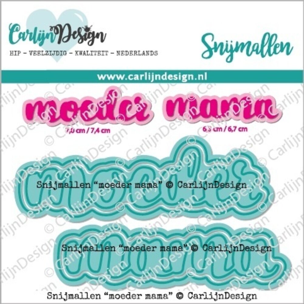 CarlijnDesign Snijmallen Moeder Mama (CDSN-0174) (OUTLET)