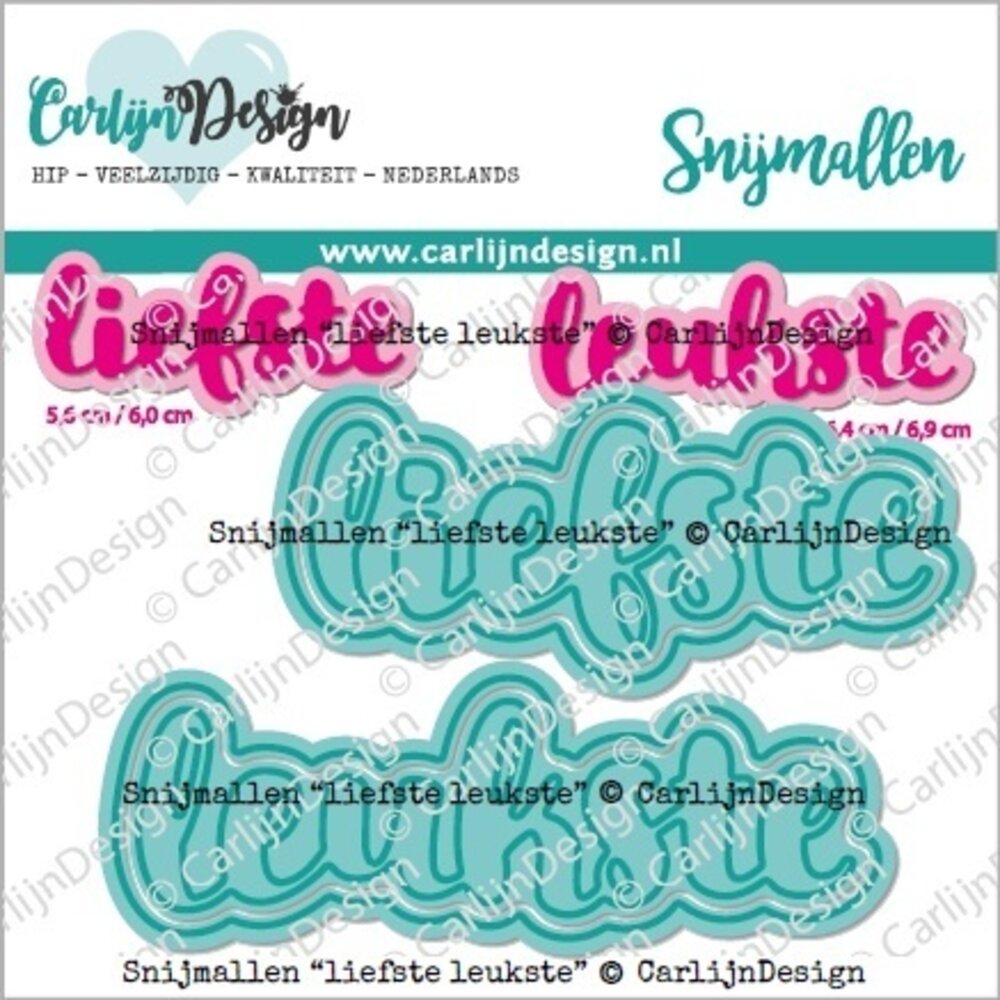 CarlijnDesign Snijmallen Liefste Leukste (CDSN-0189) (OUTLET) CarlijnDesign Snijmallen Liefste Leukste (CDSN-0189) (OUTLET)