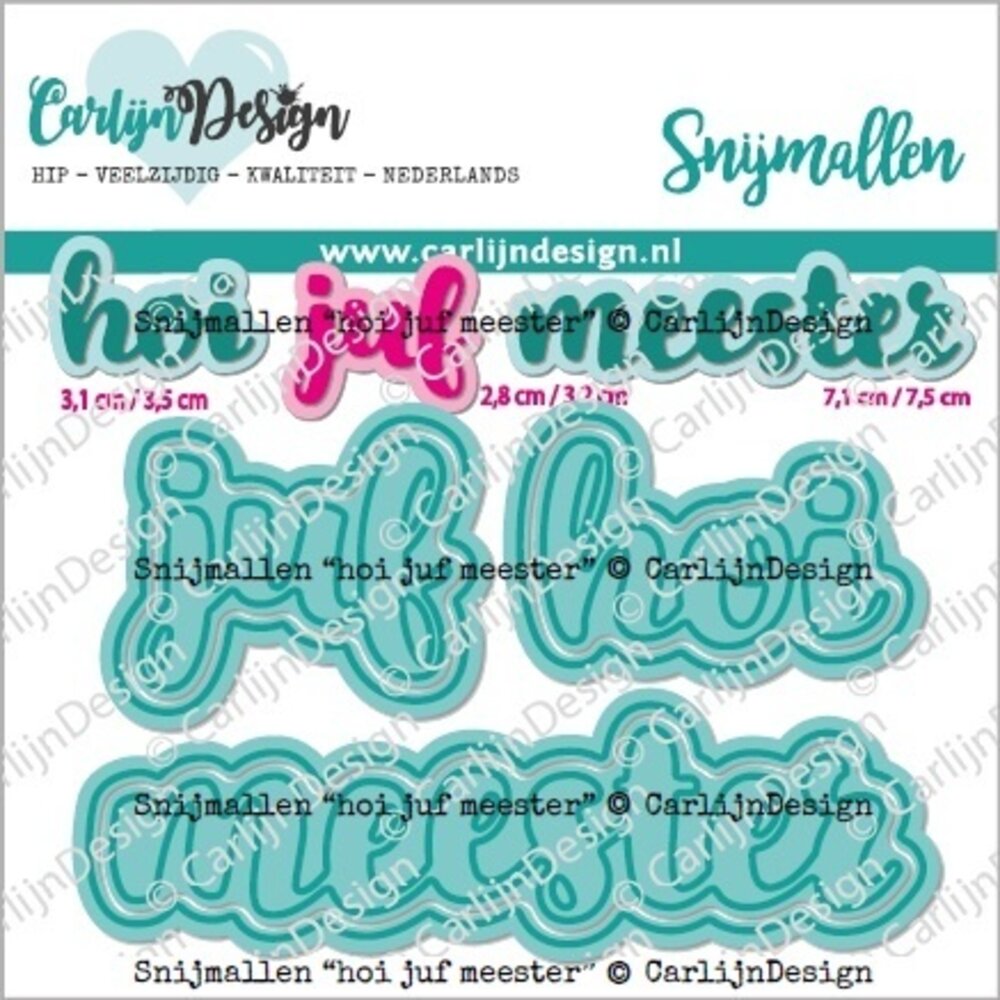 CarlijnDesign Snijmallen Hoi Juf Meester (CDSN-0190) (OUTLET) CarlijnDesign Snijmallen Hoi Juf Meester (CDSN-0190) (OUTLET)