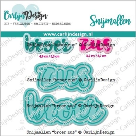 CarlijnDesign Snijmallen Broer Zus (CDSN-0191) (OUTLET)