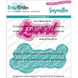 CarlijnDesign Snijmallen Grote Teksten 6 Lieverd (CDSN-0206) (OUTLET)