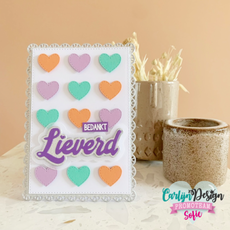 CarlijnDesign Snijmallen Grote Teksten 6 Lieverd (CDSN-0206) (OUTLET)