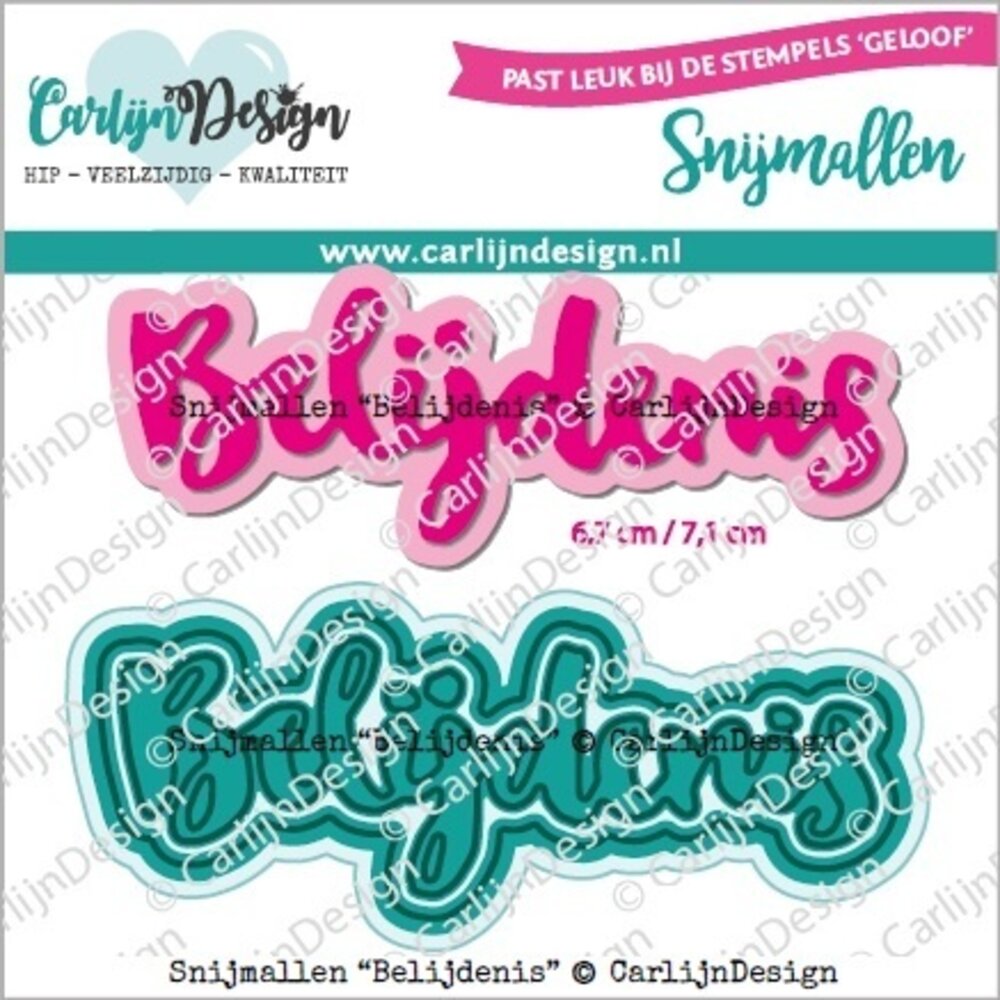 CarlijnDesign Snijmallen Belijdenis (CDSN-0229) (OUTLET)