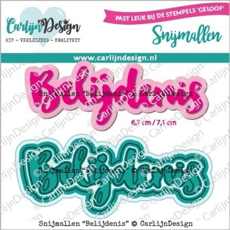 CarlijnDesign Snijmallen Belijdenis (CDSN-0229) (OUTLET)