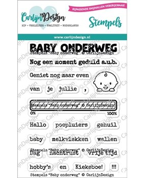 CarlijnDesign Stempels Baby Onderweg (CDST-0080) (OUTLET)