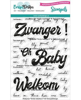 CarlijnDesign Stempels Grote Teksten 5 (CDST-0083) (OUTLET)