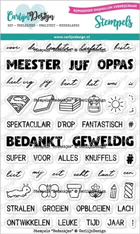 CarlijnDesign Stempels Bedankjes (CDST-0087) (OUTLET)