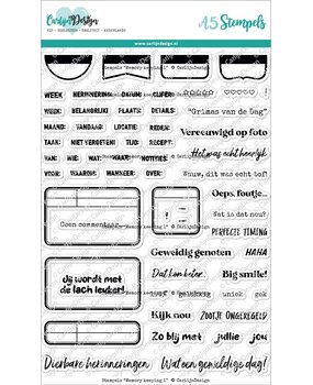 CarlijnDesign Stempels A5 Memory Keeping 1 (CDST-0108) (OUTLET)