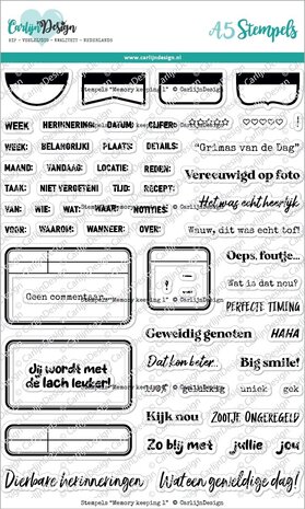 CarlijnDesign Stempels A5 Memory Keeping 1 (CDST-0108) (OUTLET) CarlijnDesign Stempels A5 Memory Keeping 1 (CDST-0108) (OUTLET)