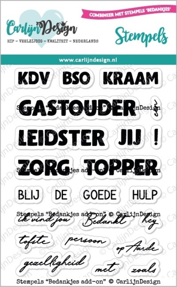 CarlijnDesign Stempels Bedankjes Add-On (CDST-0122) (OUTLET) CarlijnDesign Stempels Bedankjes Add-On (CDST-0122) (OUTLET)