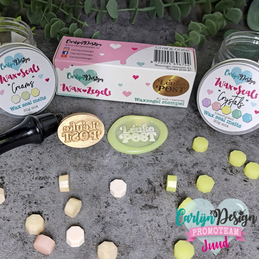 CarlijnDesign Waxzegel 41 Leuke post 2 + Handvat (CDWX-0066) (OUTLET)