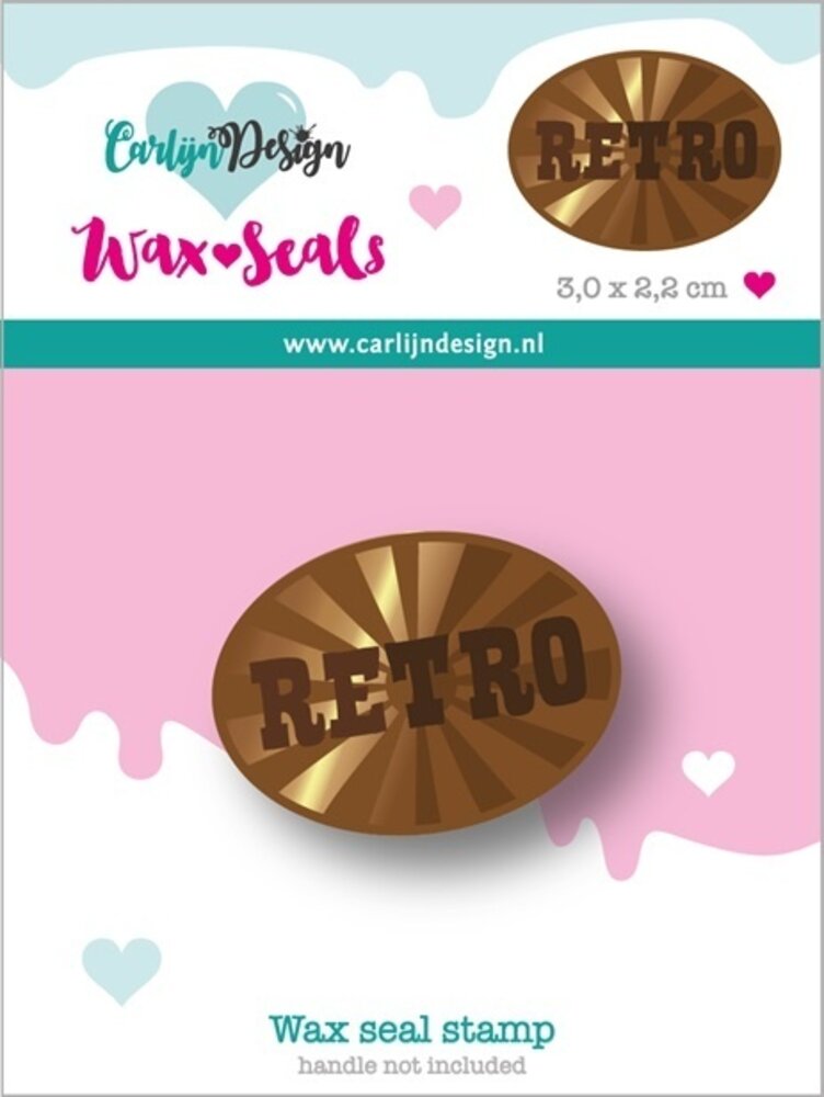 CarlijnDesign Wax Seal Stamper 45 Retro Sunburst (CDWX-0074) (OUTLET)