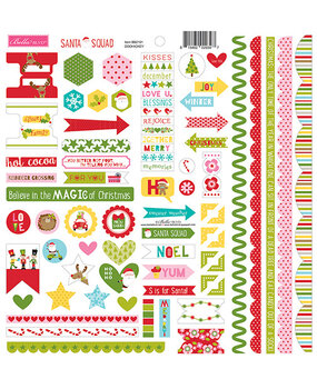 Bella BLVD Santa Squad Doohickey Cardstock Stickers (BB2191) (OUTLET)