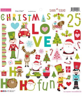 Bella BLVD Santa Squad Chipboard Icons (BB2194) (OUTLET)