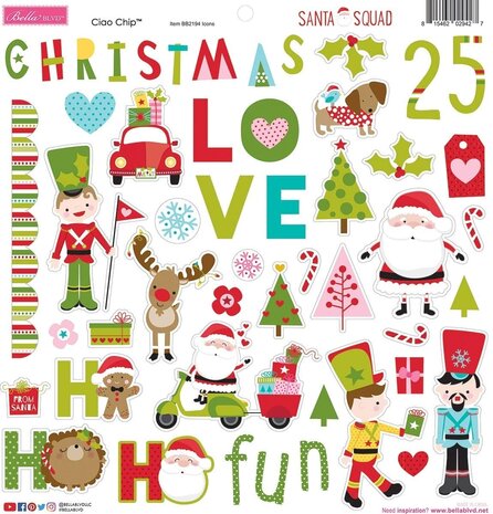 Bella BLVD Santa Squad Chipboard Icons (BB2194) (OUTLET)