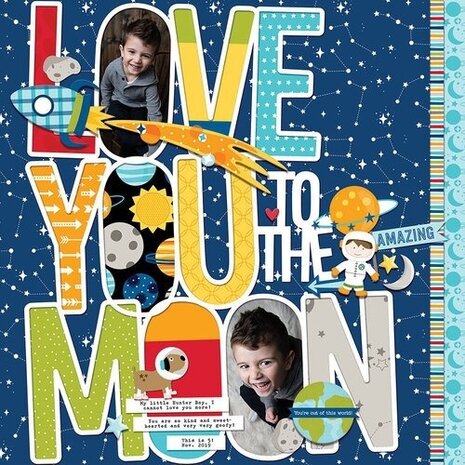 Bella BLVD Love You to the Moon Cut Outs (BB2415) (OUTLET)