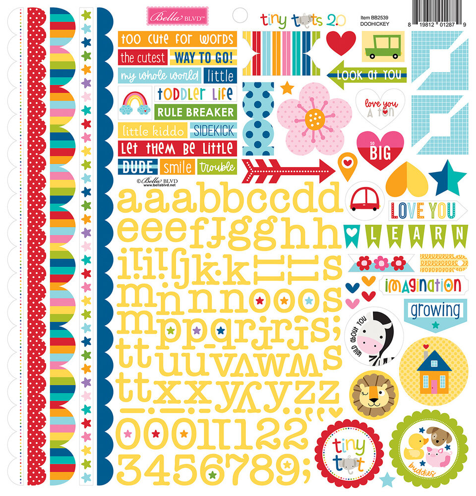 Bella BLVD Tiny Tots 2.0 Doohickey Cardstock Stickers (BB2539) (OUTLET)