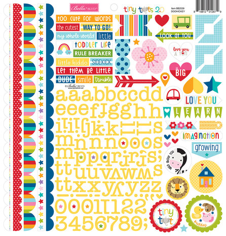 Bella BLVD Tiny Tots 2.0 Doohickey Cardstock Stickers (BB2539) (OUTLET)