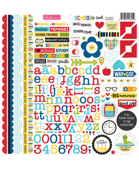 Bella BLVD School Is Cool Doohickey Cardstock Stickers (BB2567) (OUTLET)