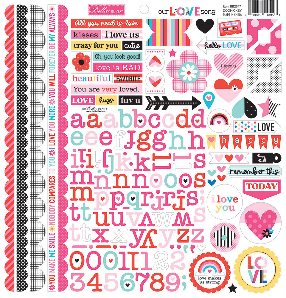 Bella BLVD Our Love Song Doohickey Cardstock Stickers (BB2647) (OUTLET)