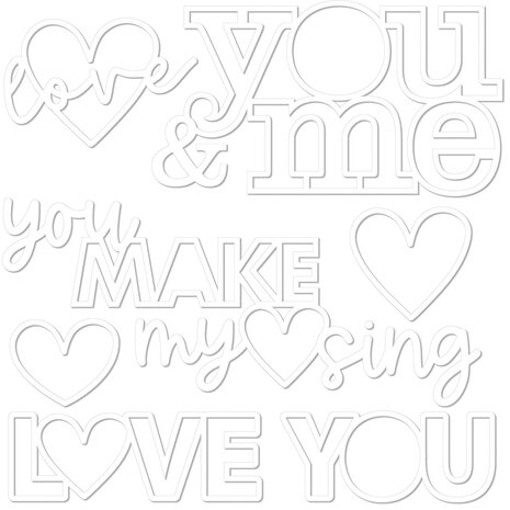 Bella BLVD Our Love Song You & Me Cut Outs (BB2657) (OUTLET)