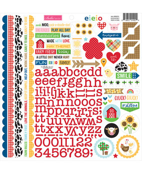 Bella BLVD EIEIO Doohickey Cardstock Stickers (BB2674) (OUTLET)