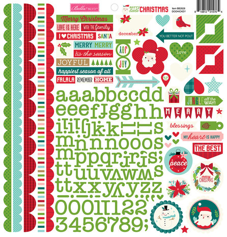 Bella BLVD Merry Little Christmas Doohickey Cardstock Stickers (BB2828) (OUTLET)