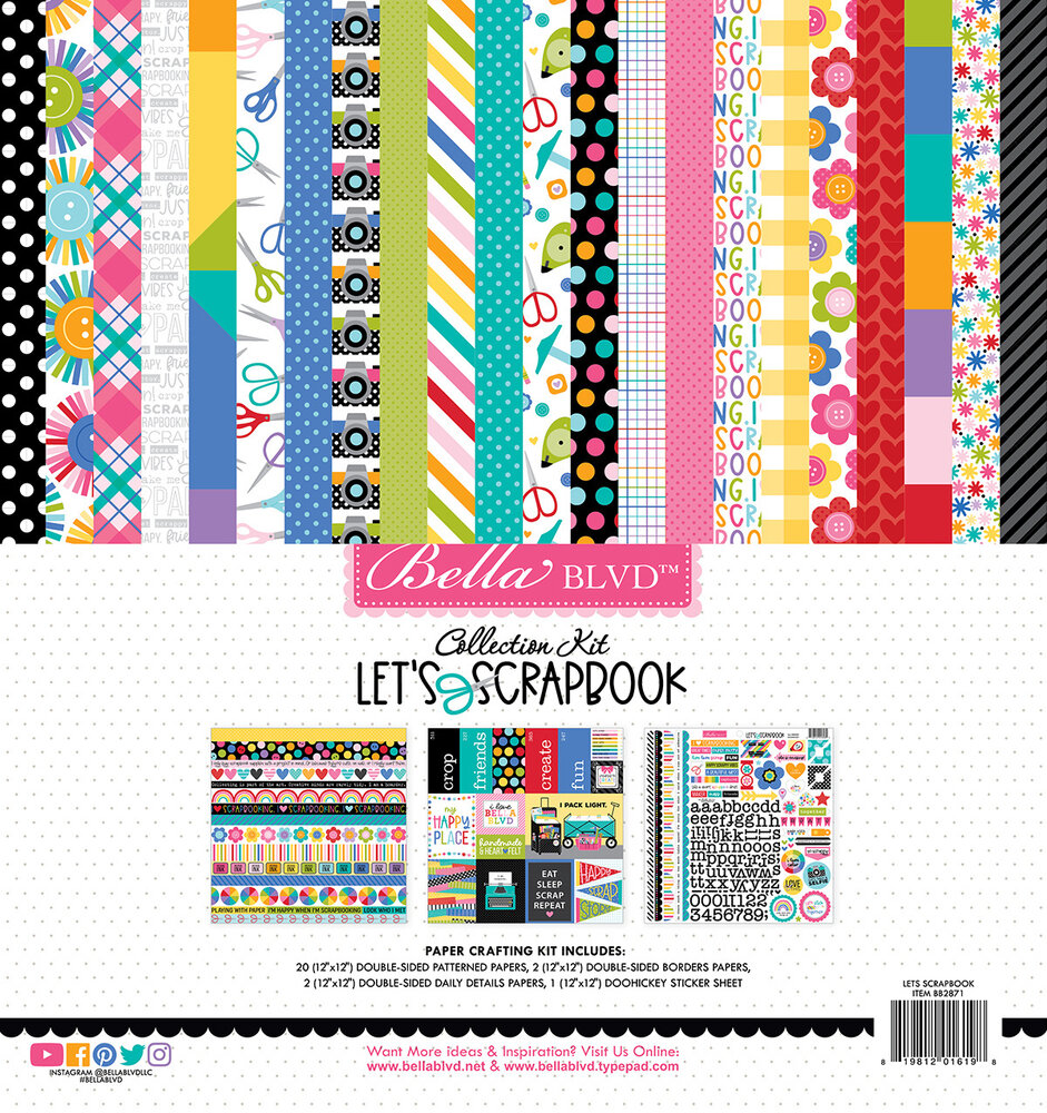 Bella BLVD Let's Scrapbook! Collection Kit (BB2871) (OUTLET) Bella BLVD Let's Scrapbook! Collection Kit (BB2871) (OUTLET)